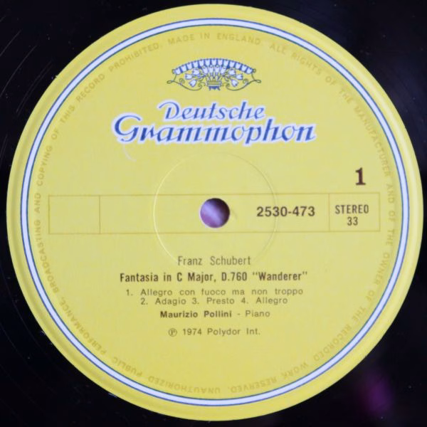 Deutsche Grammophon 2530 473 - Franz Schubert, Maurizio Pollini - Image 4