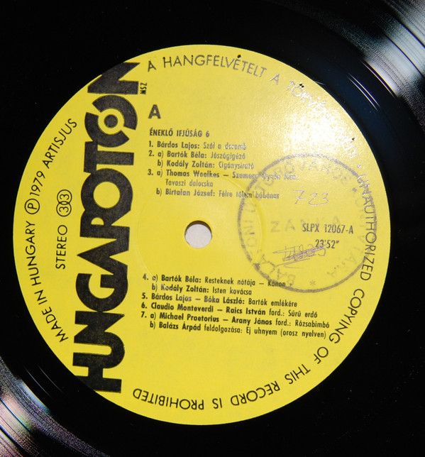Hungaroton SLPX 12067 - Various - Éneklő Ifjúság 6 (Singing Yout - Image 3
