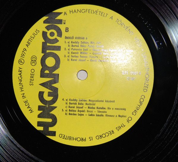 Hungaroton SLPX 12067 - Various - Éneklő Ifjúság 6 (Singing Yout - Image 4