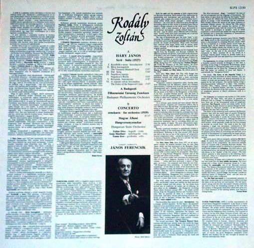 Hungaroton SLPX 12190 - Zoltán Kodály, Hungarian State Orchestra - Image 2
