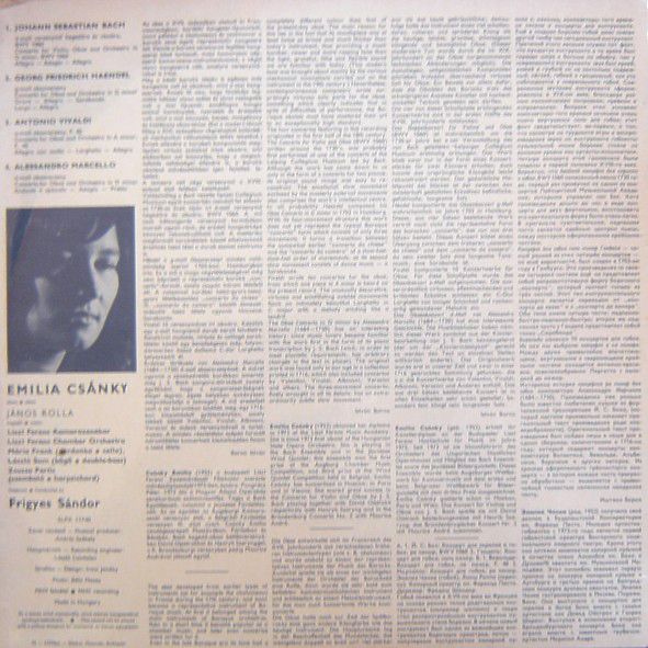 Hungaroton SLPX 11740 - Johann Sebastian Bach, Georg Friedrich H - Image 3