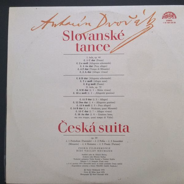 Supraphon 1110 1421-22 - Antonín Dvořák, The Czech Philharmonic - Image 2