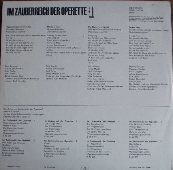 Amiga 8 40 017 - Friedrich Schröder, Fred Raymond, Paul Abraham, - Image 2