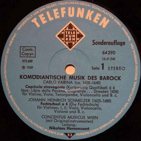 Telefunken 64 290 - Carlo Farina, Johann Heinrich Schmelzer, Hei - Image 3