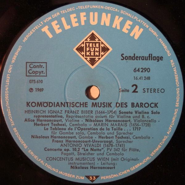 Telefunken 64 290 - Carlo Farina, Johann Heinrich Schmelzer, Hei - Image 4
