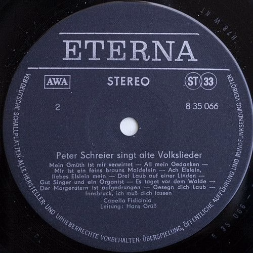 Eterna 8 35 066 - Peter Schreier, Capella Fidicinia, Hans Grüß - - Image 4