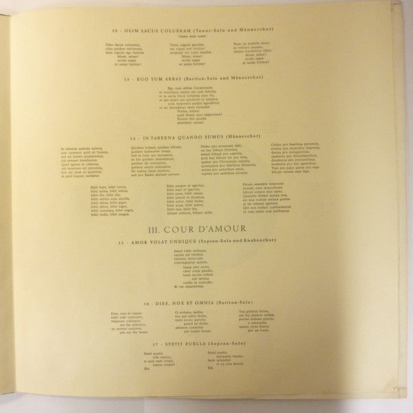 Columbia 33 WCX 509 - Carl Orff, Wolfgang Sawallisch, Kölner Run - Image 6