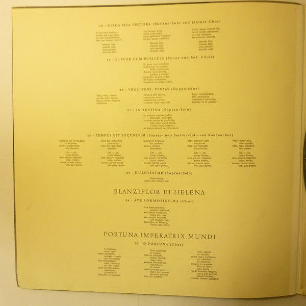 Columbia 33 WCX 509 - Carl Orff, Wolfgang Sawallisch, Kölner Run - Image 7