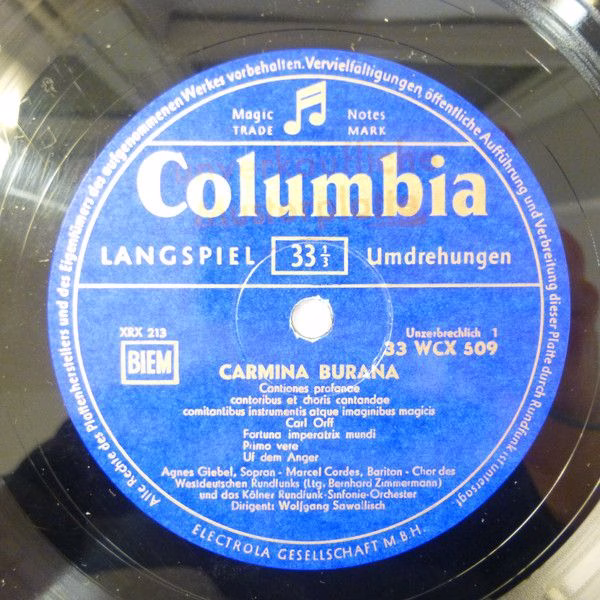 Columbia 33 WCX 509 - Carl Orff, Wolfgang Sawallisch, Kölner Run - Image 8