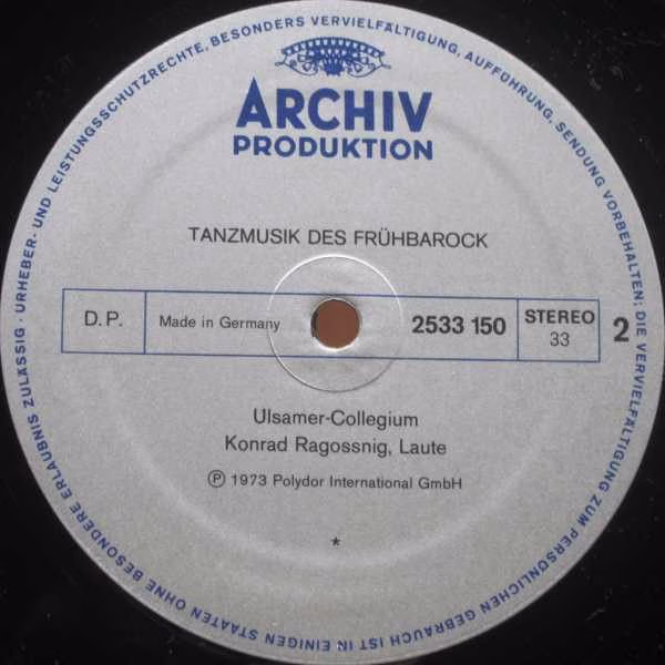 Archiv Produktion 2533 150 - Ulsamer Collegium, Konrad Ragossnig - Image 10