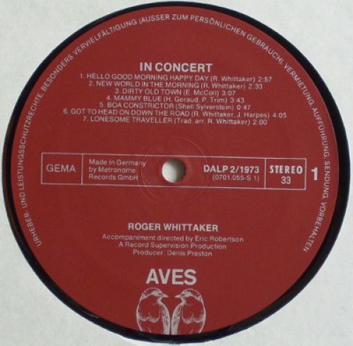 Aves DALP 2/1973 - Roger Whittaker - In Concert - Image 4