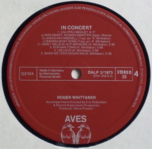 Aves DALP 2/1973 - Roger Whittaker - In Concert - Image 7