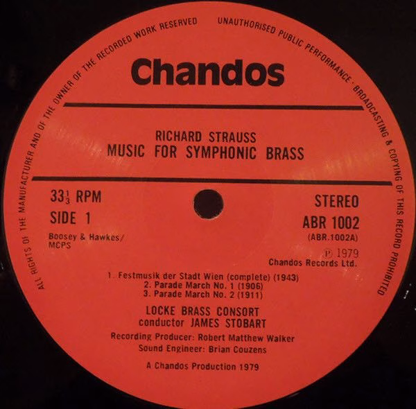 Chandos ABR 1002 - Richard Strauss, Locke Brass Consort, James S - Image 4