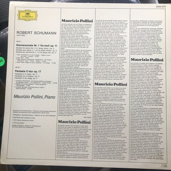 Deutsche Grammophon 2530 379 - Robert Schumann, Maurizio Pollini - Image 2