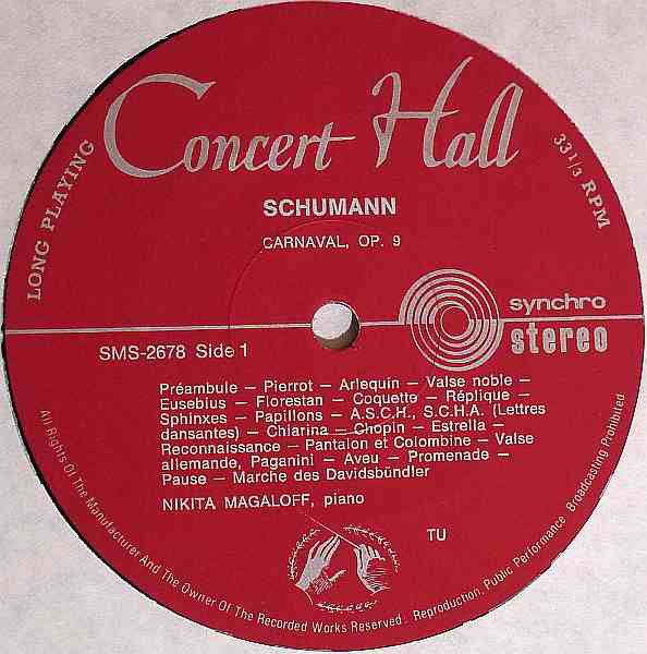 Concert Hall SMS-2678 - Nikita Magaloff, Robert Schumann - Carna - Image 2