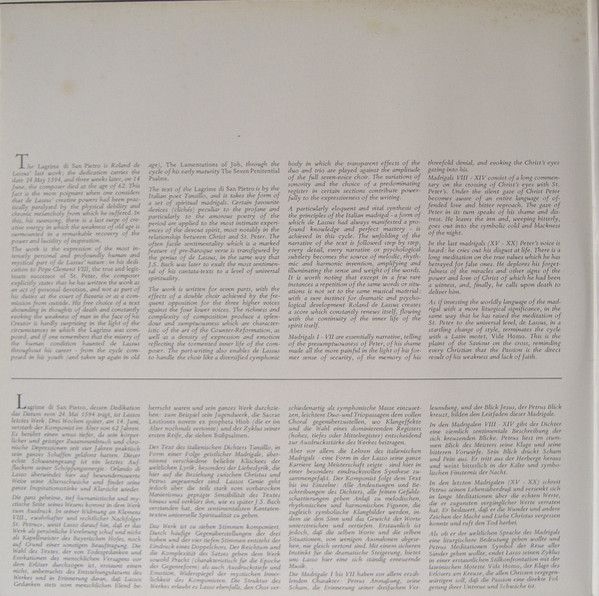 Harmonia Mundi HM 2.961 - Roland De Lassus, Ensemble Vocal Rapha - Image 2