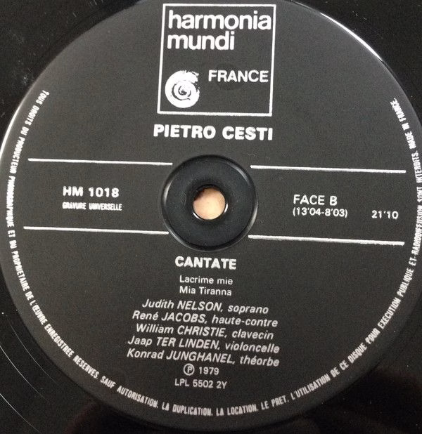 Harmonia Mundi HM B 1018 - Antonio Cesti, Concerto Vocale - Cant - Image 4
