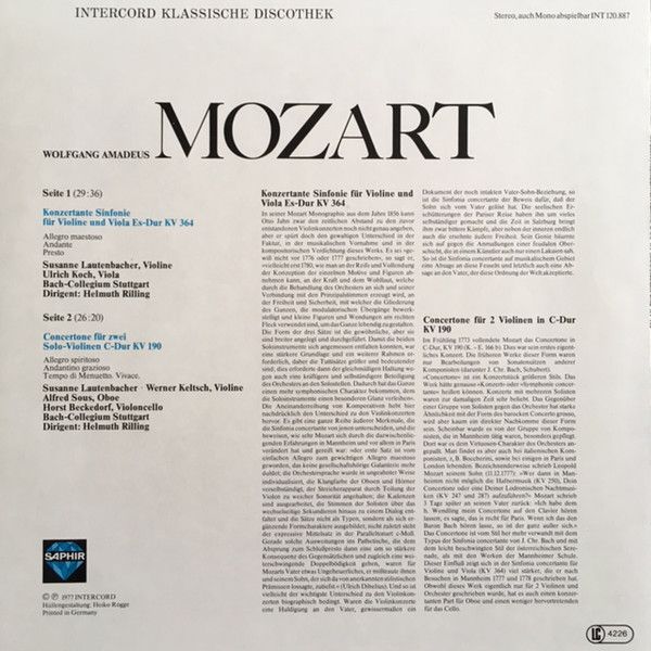 Saphir INT 120.887 - Wolfgang Amadeus Mozart, Susanne Lautenbach - Image 2