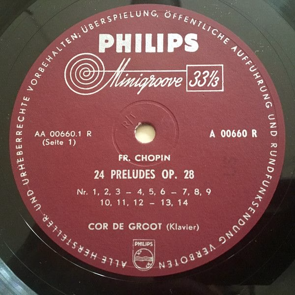 Philips A 00660 R - Frédéric Chopin, Cor de Groot - 24 Préludes - Image 3
