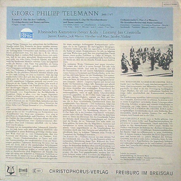 Christophorus SCGLX 73 920 - Georg Philipp Telemann, Rheinisches - Image 2