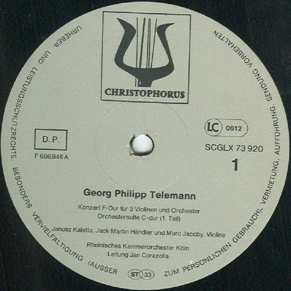 Christophorus SCGLX 73 920 - Georg Philipp Telemann, Rheinisches - Image 3
