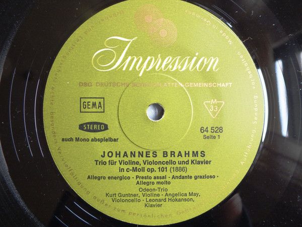Impression 64 528 - Johannes Brahms, Harald Genzmer, Odeon Trio, - Image 3