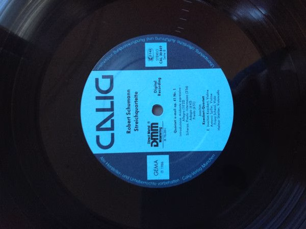 Calig CAL 30 849 - Joachim-Koeckert-Quartett - Robert Schumann S - Image 4