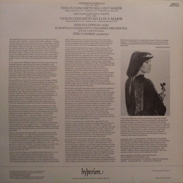 hyperion A66210 - Federigo Fiorillo, Giovanni Battista Viotti, A - Image 2