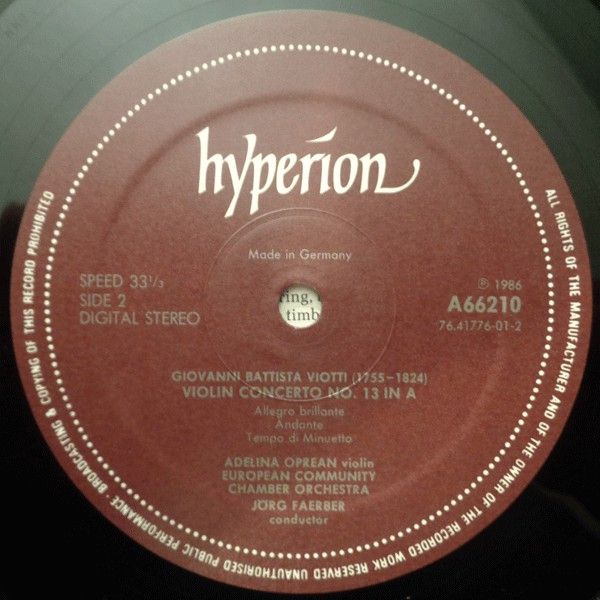 hyperion A66210 - Federigo Fiorillo, Giovanni Battista Viotti, A - Image 4