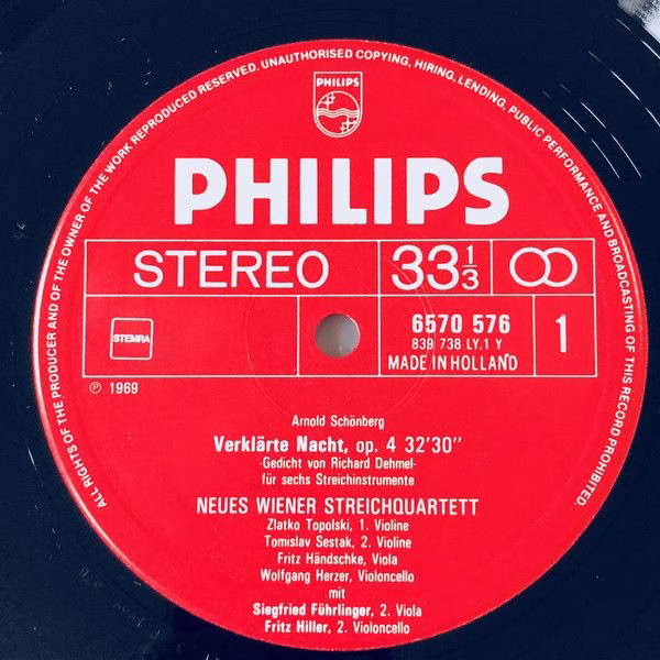 Philips 6570 576 - Arnold Schoenberg, Evelyn Lear, New Vienna St - Image 3
