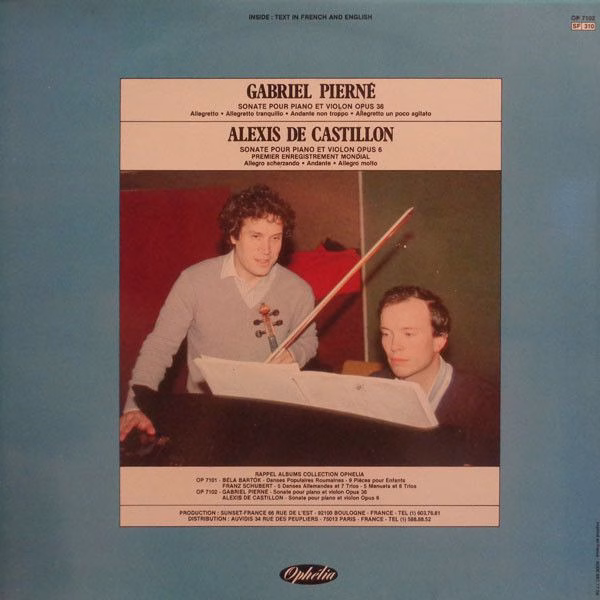 Ophélia (2) OP 7102 - Gabriel Pierné, Alexis de Castillon, Aurel - Image 2