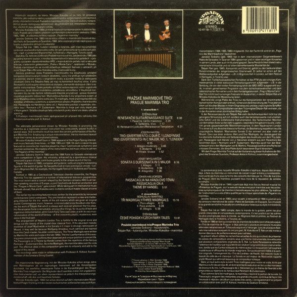 Supraphon 10 4118-1 131 - Pražské marimbové trio - Prague Marimb - Image 2