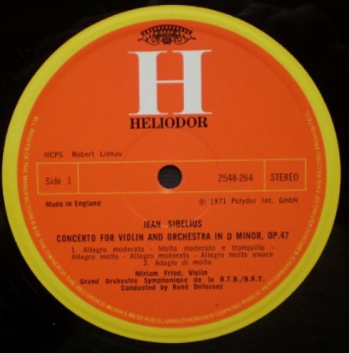 HELIODOR 2548 264 - Jean Sibelius, Ernest Chausson, Miriam Fried - Image 3