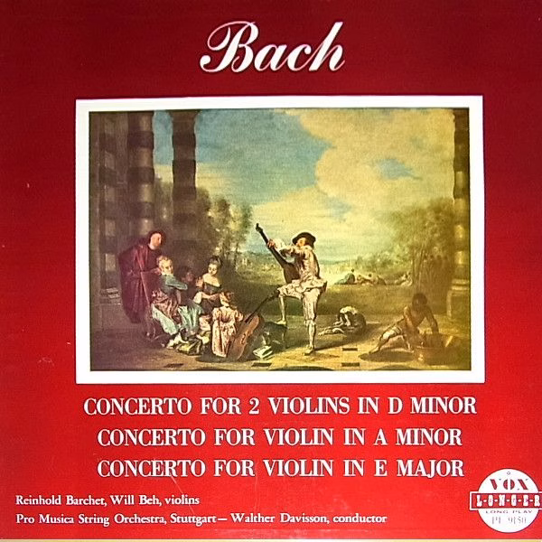 VOX (6) PL 9150 - Johann Sebastian Bach, Reinhold Barchet, Will