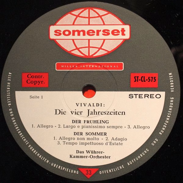 Somerset ST-CL-575 - Antonio Vivaldi, Das Wührer-Kammerorchester - Image 3