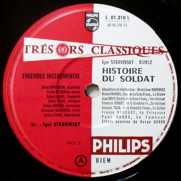 Philips L01.210L - Igor Stravinsky, Charles-Ferdinand Ramuz, Bro - Image 7