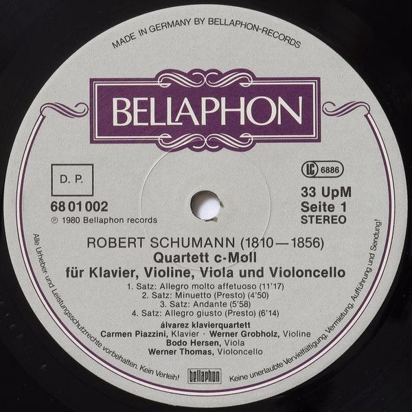Bellaphon 68 01 002 - Álvarez Klavierquartett, Darius Milhaud, R - Image 5