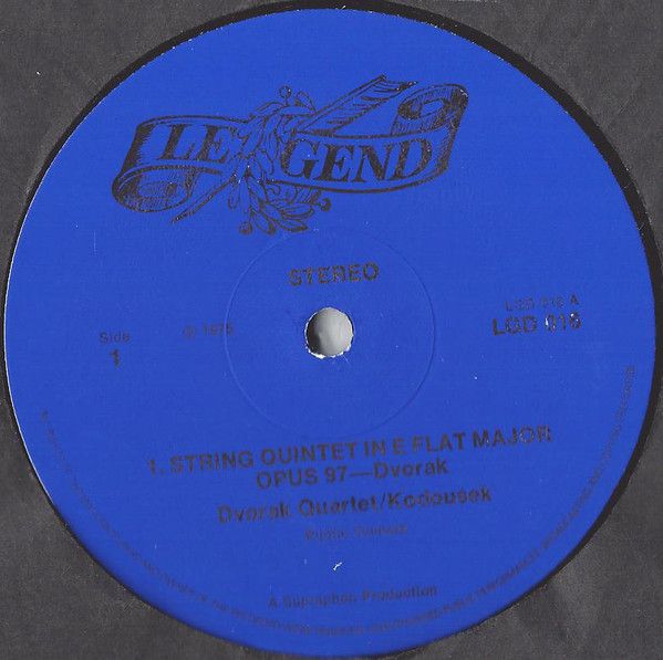 Legend LGD 016 - Antonín Dvořák, Dvořák Quartet, Josef Koďousek - Image 3
