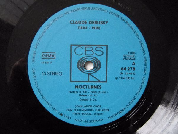 CBS 64278 - Pierre Boulez, Claude Debussy, John Alldis Choir, Ge - Image 3