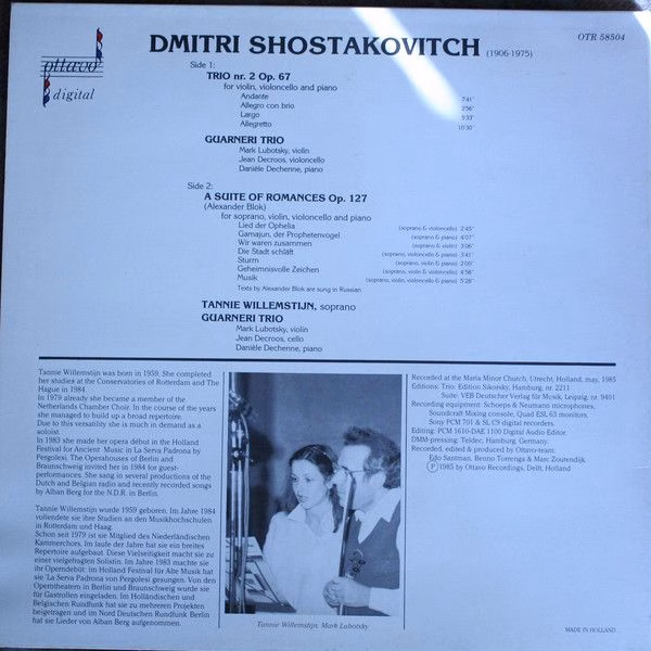 Ottavo OTR 58 504 - Dmitri Shostakovich, Tannie Willemstijn, Gua - Image 2