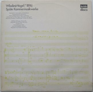 Jecklin-Disco 555 - Wladimir Vogel - Späte Kammermusikwerke