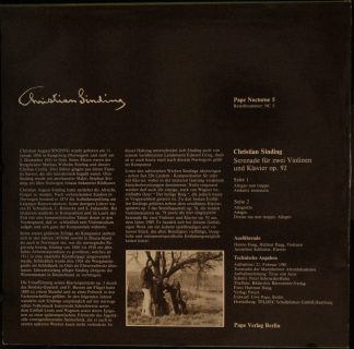 Pape Nocturne NC 5 - Christian Sinding, Hanno Haag, Helmut Haag,