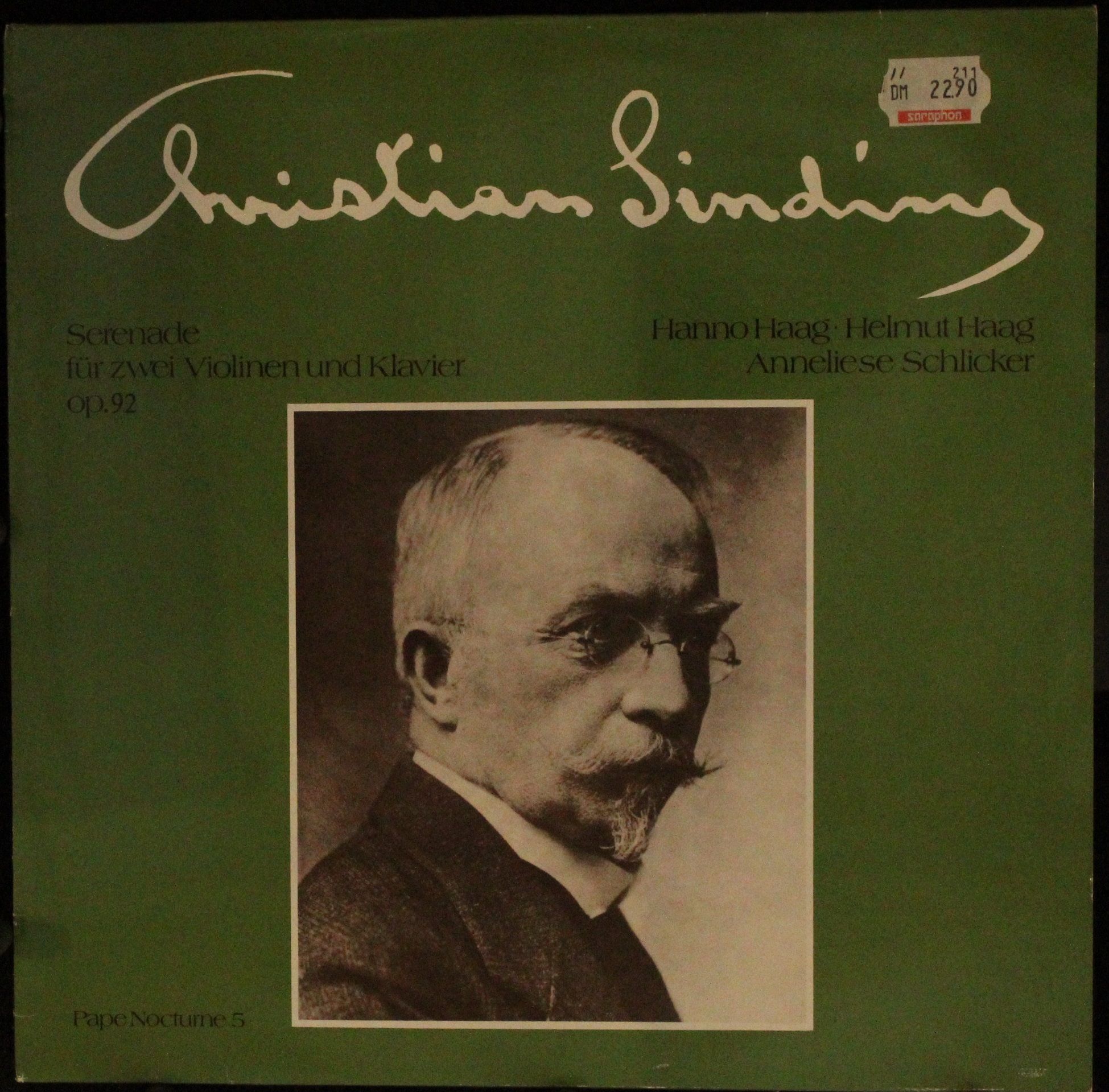 Pape Nocturne NC 5 - Christian Sinding, Hanno Haag, Helmut Haag, - Image 2