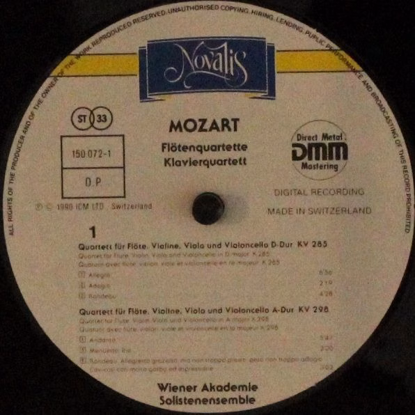 Novalis 150 072-1 - Wolfgang Amadeus Mozart, Solistenensemble De - Image 3