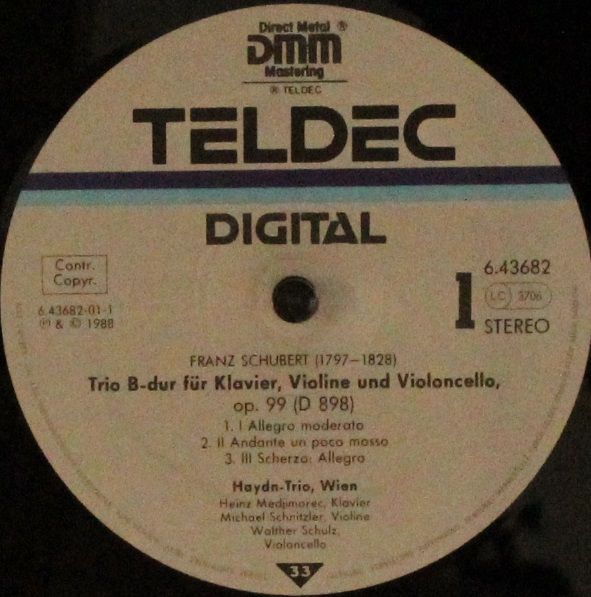 TELDEC 6.43682 AZ - Haydn-Trio, Wien, Franz Schubert - Franz Sch - Image 3