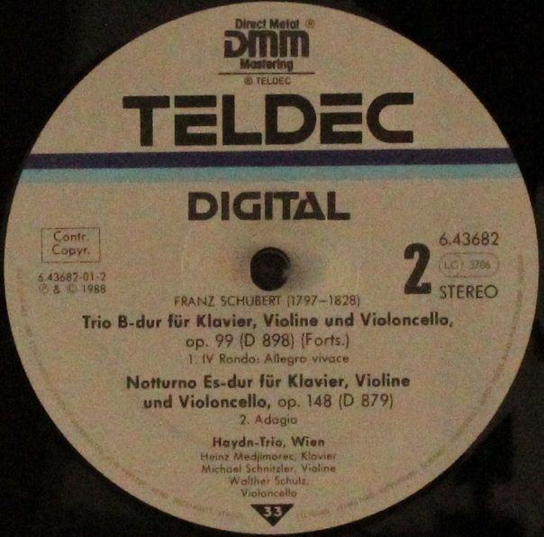 TELDEC 6.43682 AZ - Haydn-Trio, Wien, Franz Schubert - Franz Sch - Image 4