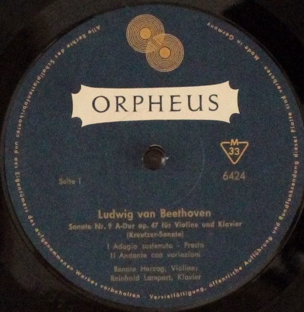 Orpheus (6) 6424 - Ludwig van Beethoven, Renate Herzog, Reinhold - Image 3