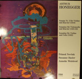 RBM Records RBM 3001 - Arthur Honegger, Susanne Basler, Primož N