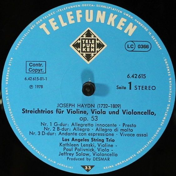 Telefunken 6.42615 - Joseph Haydn, Arnold Schoenberg, Los Angele - Image 5