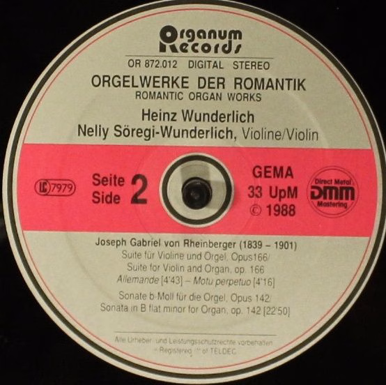 Organum Records (2) OR LP 872.012 - August Gottfried Ritter, Jos - Image 4